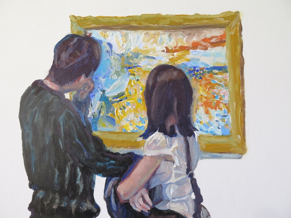 Mirando una pintura de Sorolla | Pintura de JESÚS MANUEL MORENO | Compra arte en Flecha.es