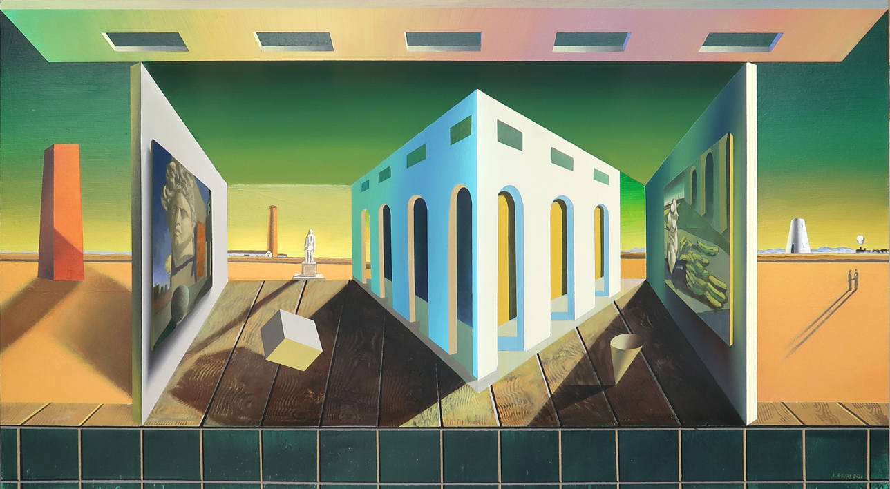 De Chirico y la fugacidad de la melancolía (obra tridimensional) |Escultura de pared de Antonio Rojas | Compra arte en Flecha.es