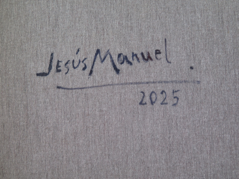 Paseantes ante un grafiti del Vendedor Playero | Pintura de JESÚS MANUEL MORENO | Compra arte en Flecha.es