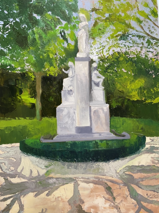 Fuente  de Cuba en el Parque del Retiro |Pintura de ROSA  OJOSNEGROS | Compra arte en Flecha.es