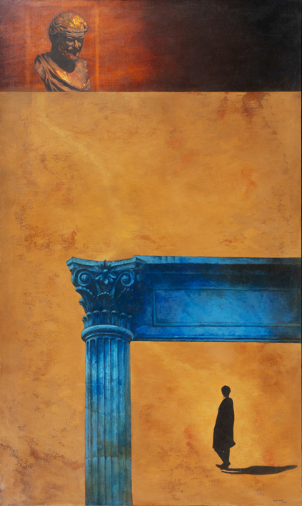 La Columna azul. |Pintura de Álvarez Cebrián | Compra arte en Flecha.es