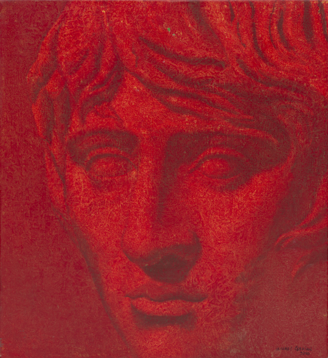 Rostro en Rojo nº III |Pintura de Álvarez Cebrián | Compra arte en Flecha.es