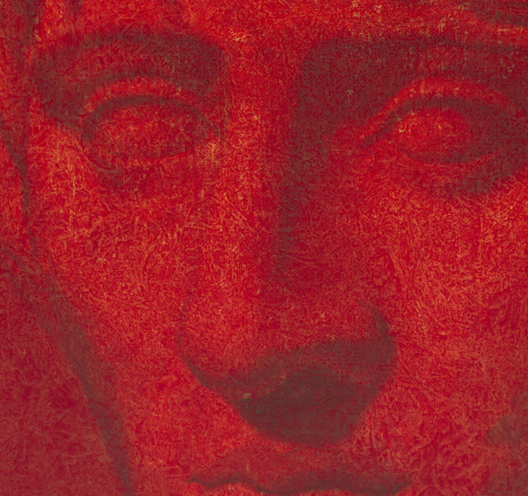 Rostro en Rojo nº III | Pintura de Álvarez Cebrián | Compra arte en Flecha.es
