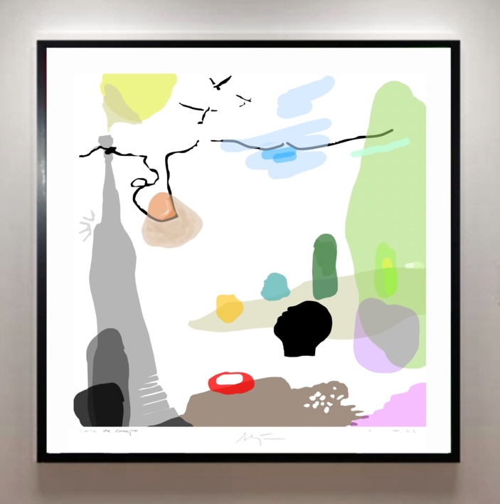 DELIVERDLAND (81x81cm) |Dibujo de ALEJOS | Compra arte en Flecha.es