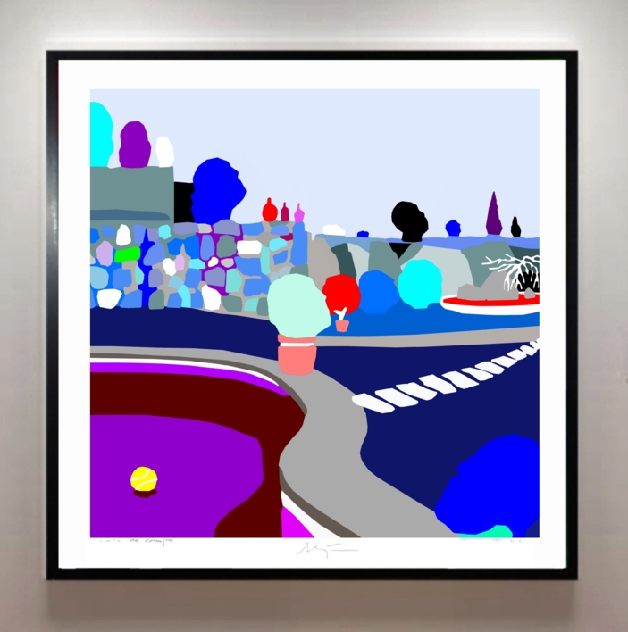 Azul mágico (43x43cm) | Dibujo de ALEJOS | Compra arte en Flecha.es