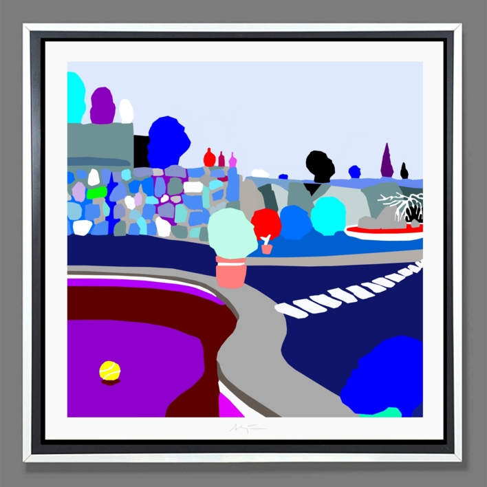 Azul mágico (43x43cm) | Dibujo de ALEJOS | Compra arte en Flecha.es