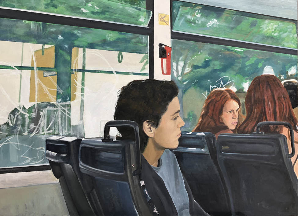 El bus |Pintura de Ana Valenciano | Compra arte en Flecha.es