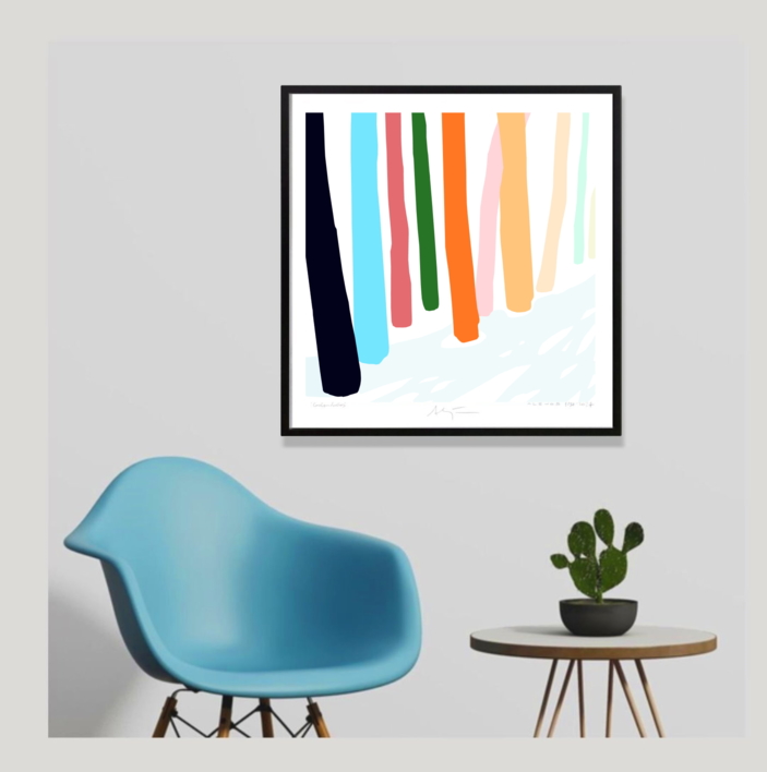 Bosque nevado (61x61cm) |Dibujo de ALEJOS | Compra arte en Flecha.es