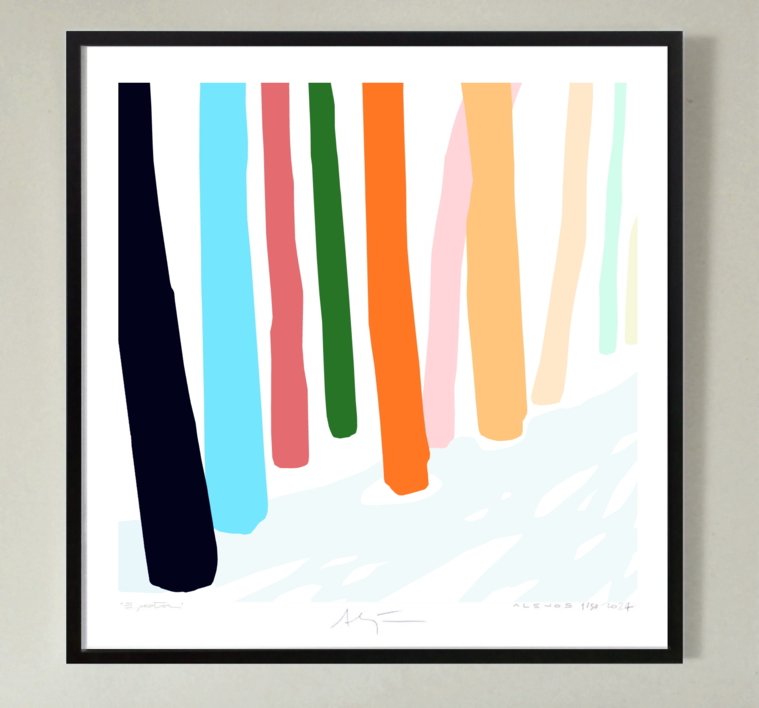 Bosque nevado (61x61cm) | Dibujo de ALEJOS | Compra arte en Flecha.es