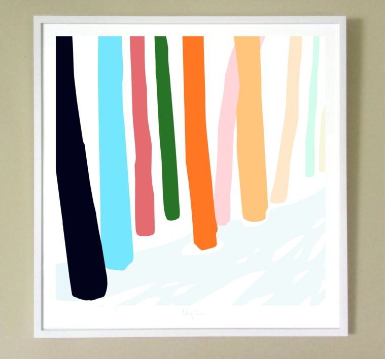 Bosque nevado (61x61cm) | Dibujo de ALEJOS | Compra arte en Flecha.es