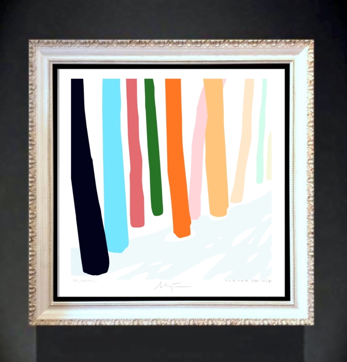 Bosque nevado (61x61cm) | Dibujo de ALEJOS | Compra arte en Flecha.es