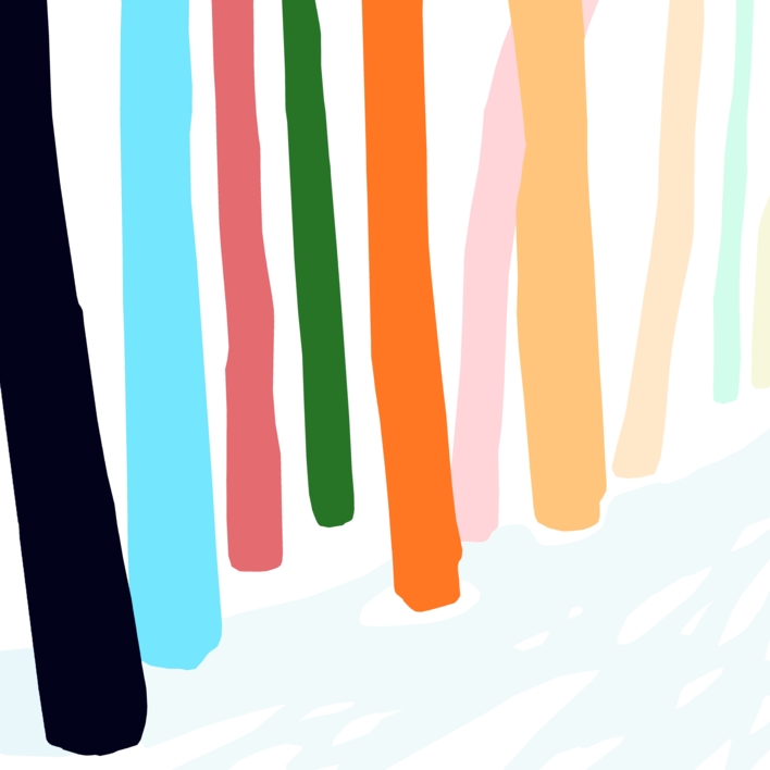 Bosque nevado (61x61cm) | Dibujo de ALEJOS | Compra arte en Flecha.es