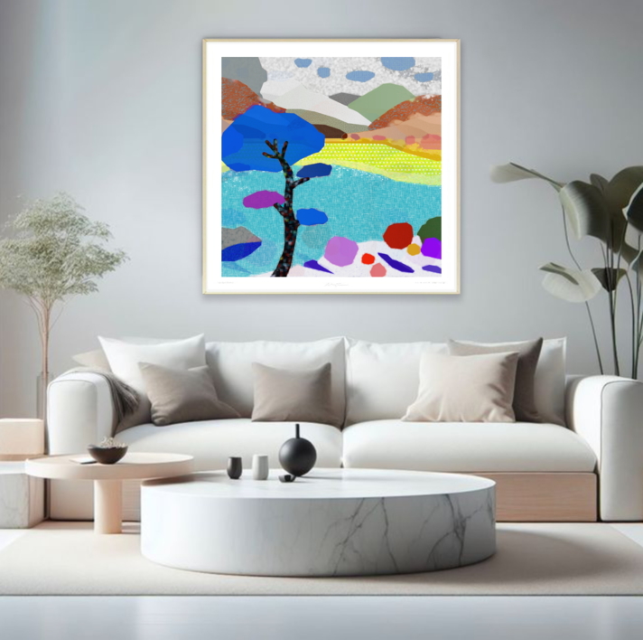La otra orilla (100x100cm) | Dibujo de ALEJOS | Compra arte en Flecha.es
