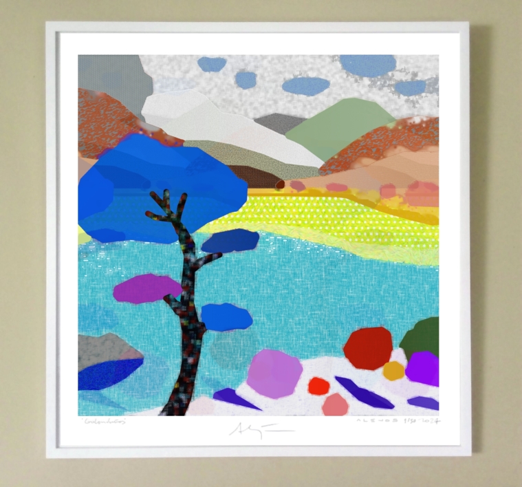 La otra orilla (100x100cm) | Dibujo de ALEJOS | Compra arte en Flecha.es