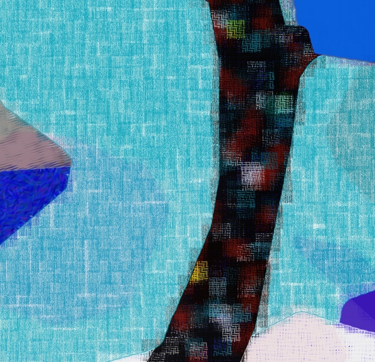 La otra orilla (100x100cm) | Dibujo de ALEJOS | Compra arte en Flecha.es