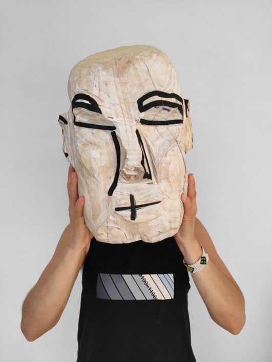 Escultura y fundamento humano (Cabeza blanca) |Fotografía de Olga Caceres | Compra arte en Flecha.es