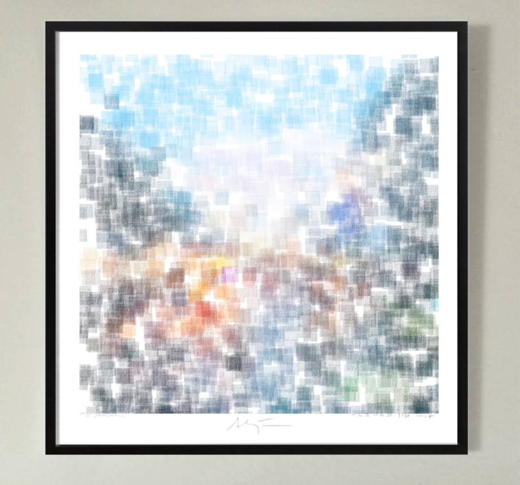 Lluvia V (43x43cm) | Dibujo de ALEJOS | Compra arte en Flecha.es