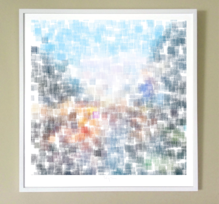 Lluvia V (43x43cm) | Dibujo de ALEJOS | Compra arte en Flecha.es