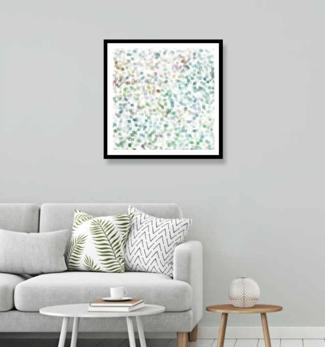 Jardín Mir I (43x43cm) | Dibujo de ALEJOS | Compra arte en Flecha.es