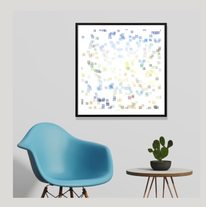 Amanecer  II (61x61cm) | Dibujo de ALEJOS | Compra arte en Flecha.es