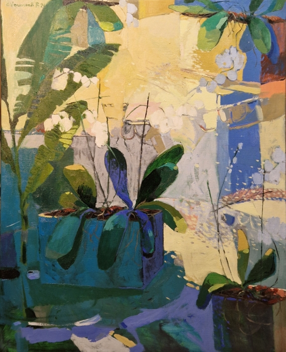 Orquídea azul |Pintura de Carolina Veramendi B | Compra arte en Flecha.es