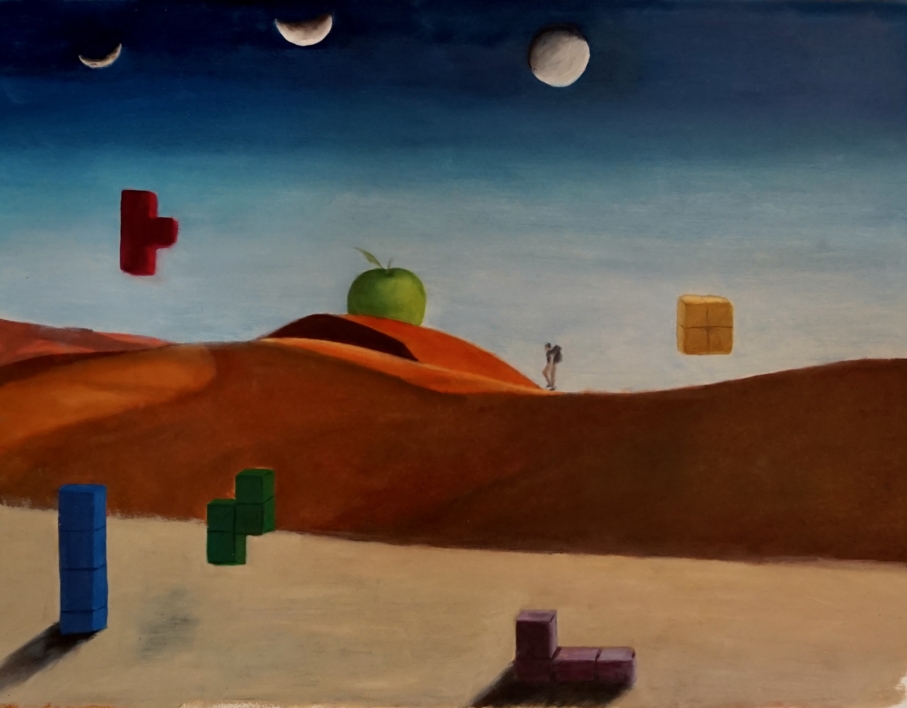 Desierto fragmentado 1 | Pintura de Ezequiel Martinez Llaser | Compra arte en Flecha.es