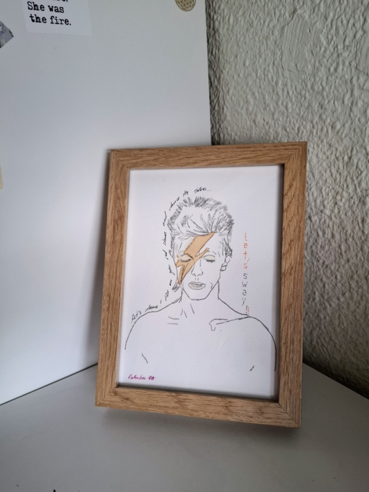Bowie | Dibujo de Meraki-Arte | Compra arte en Flecha.es