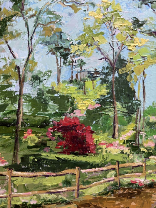 Sendero entre azaleas | Pintura de Paloma Ripollés | Compra arte en Flecha.es