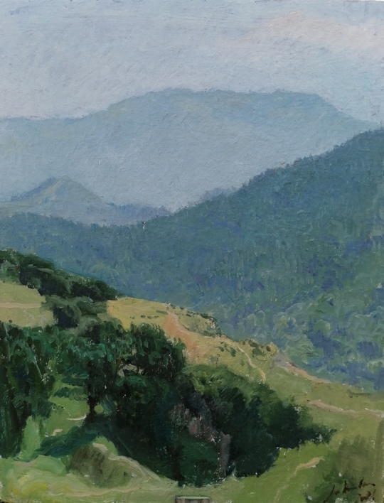 Ganekogorta desde Peñas Negras |Pintura de Aitor Burgos Sanz | Compra arte en Flecha.es