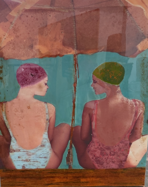 Si la sombrilla hablase |Pintura de Maria San Martin | Compra arte en Flecha.es