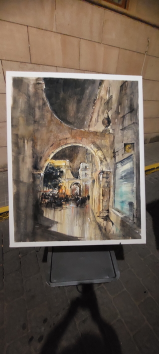 PINTANDO DE NOCHE EN SAN CLEMENTE | Pintura de MAYLU GARCIA | Compra arte en Flecha.es