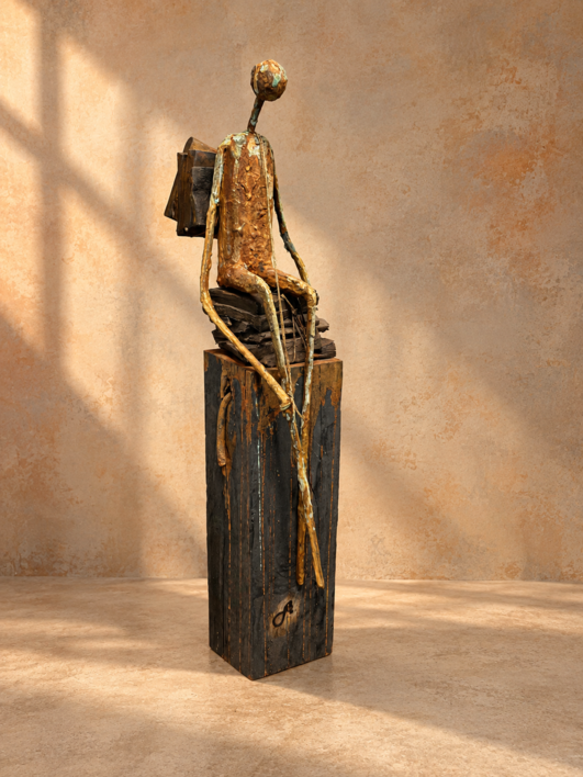 sentado en cultura |Escultura de antonio martinez ruiz | Compra arte en Flecha.es