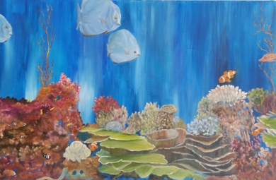 paseo en agua|PinturadeRUTILLET Françoise| Compra arte en Flecha.es
