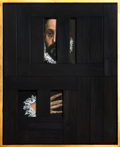 THE GENTLEMAN WITH HIS HAND ON HIS CHEST|PinturadeEnrique González| Compra arte en Flecha.es