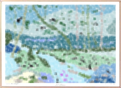 Camino río (87x61cm)|DibujodeALEJOS| Compra arte en Flecha.es