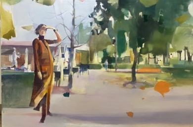 Mañana en el Parque del Retiro|CollagedeAna Alcaraz| Compra arte en Flecha.es