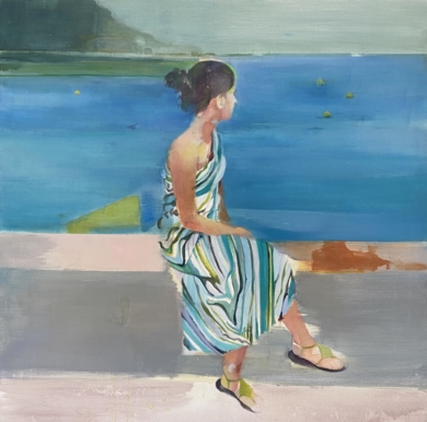 Teresa y el mar|PinturadeAna Alcaraz| Compra arte en Flecha.es