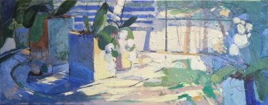 Mesa con orquídeas|PinturadeCarolina Veramendi B| Compra arte en Flecha.es