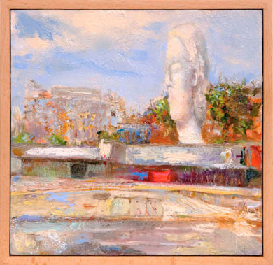 Paseo Colón|PinturadeRicardo Sanchezt| Compra arte en Flecha.es