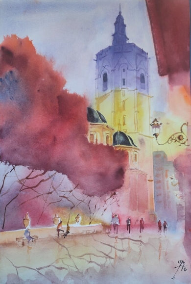 Final del verano en Valencia|PinturadeOki Hoyos| Compra arte en Flecha.es