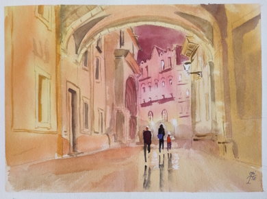 Un paseo por la Valencia histórica|PinturadeOki Hoyos| Compra arte en Flecha.es
