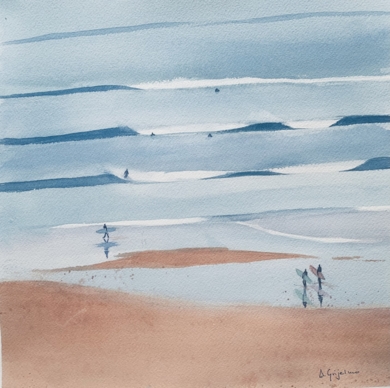 Surf en pareja|PinturadeChela Grijelmo| Compra arte en Flecha.es
