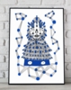 Retrato con traje azul | Ilustración de Lucas Zapardiel | Compra arte en Flecha.es