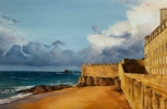 Saint Malo al atardecer | Pintura de Carmen Nieto | Compra arte en Flecha.es
