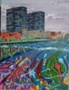 Torres Isozaki y lo que hay bajo la ría | Pintura de Jorge perez | Compra arte en Flecha.es