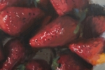 Plato con  fresas | Pintura de Álvarez Cebrián | Compra arte en Flecha.es