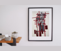 Ciudad vinotinto en caos | Collage de Fabiana Zapata | Compra arte en Flecha.es