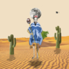 Santa Frida expiando sus pocas culpas en el desierto de Sonora | Collage de Gabriel Aranguren | Compra arte en Flecha.es