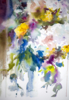 WHITE HYDRAGENIAS. ABSTRACT WATERCOLOR. SMALL ORIGINAL FLOWERS BOTANICAL IMPRESSIONISTIC DECOR DETAIL SPRING SUMMER INSPIRATION | Pintura de Sasha Romm Art | Compra arte en Flecha.es