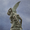 SERIE "ICONOS DEL MUNDO EN 20X20 CM" ANGEL CAÍDO | Pintura de CARLOS D. PULIDO | Compra arte en Flecha.es